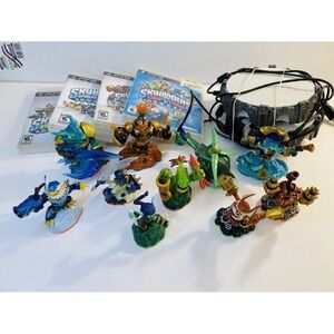 PS3 Skylander Game & Figure Lot 4 Games 10 Figures 2 Portals
